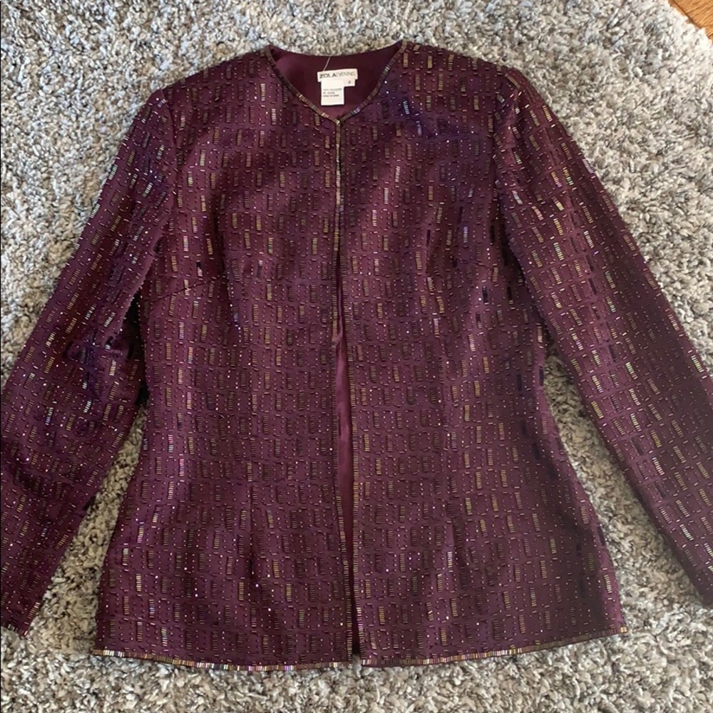 Zola evening gorgeous purple blazer size 8